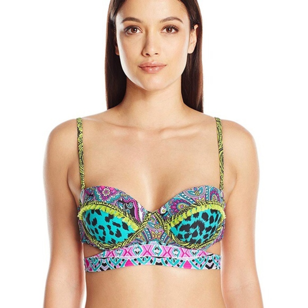 Betsey Johnson Sz L Arabian Nights Swimsuit top